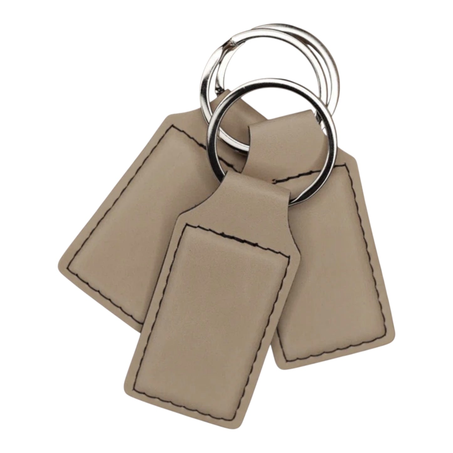 Custom Engraved Leather Keychains (5 Pack)
