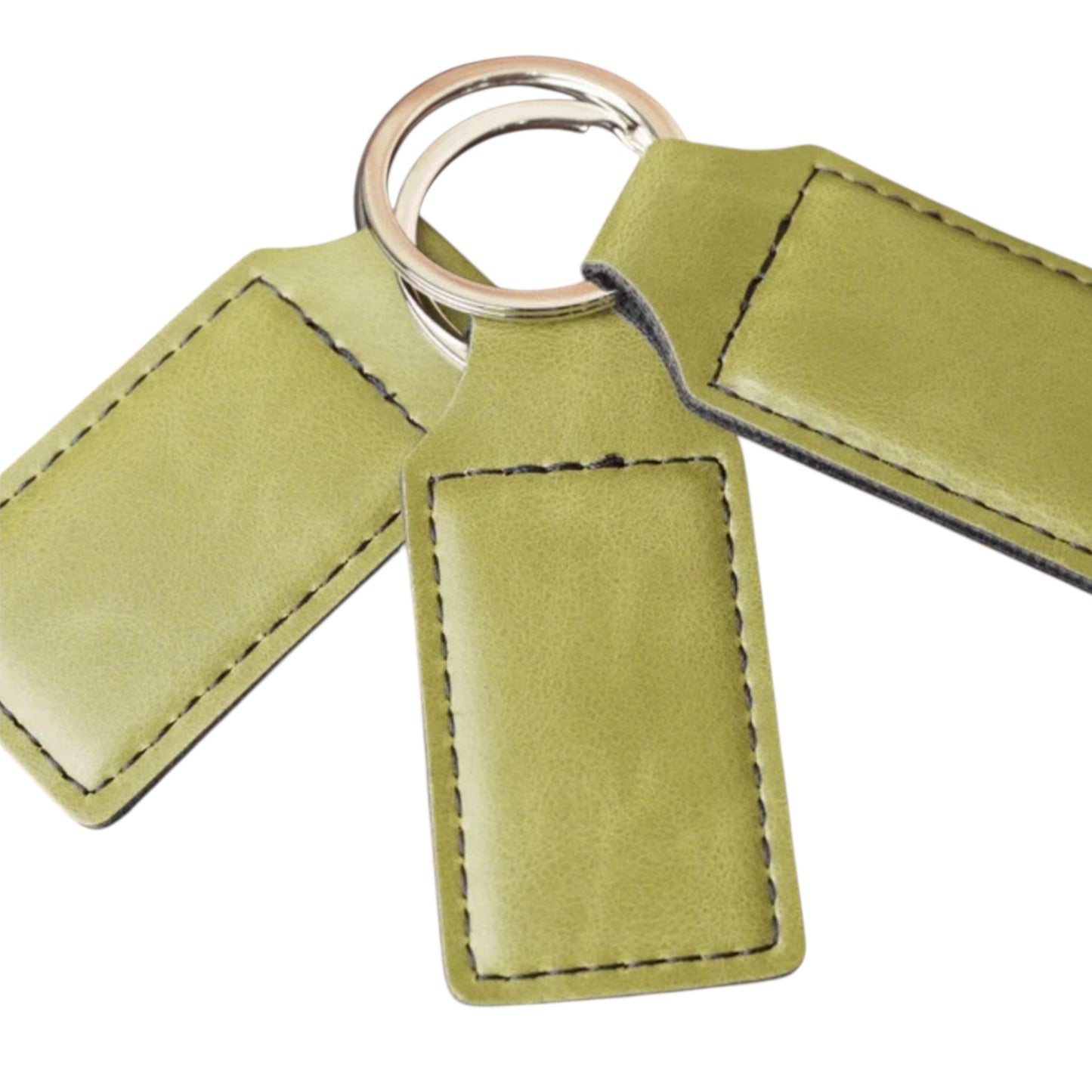 Custom Engraved Leather Keychains (5 Pack)