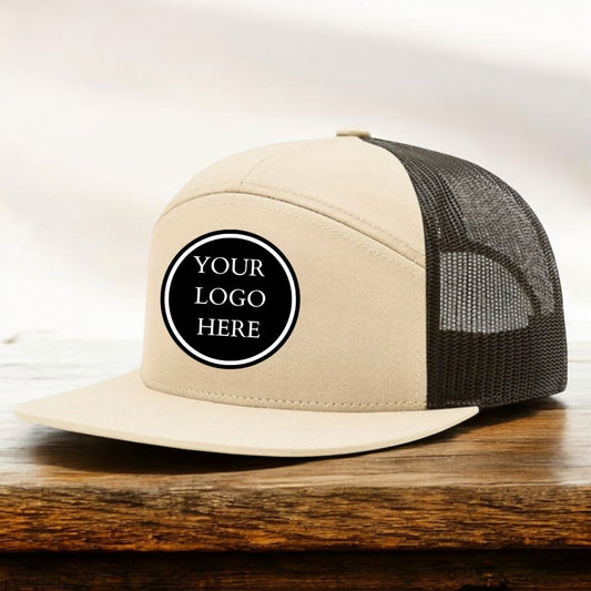 Richardson 168 7-Panel Custom Leather Patch Hat